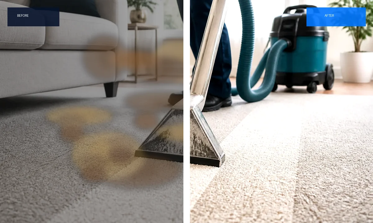 Pet urine stain and odor removal on carpet